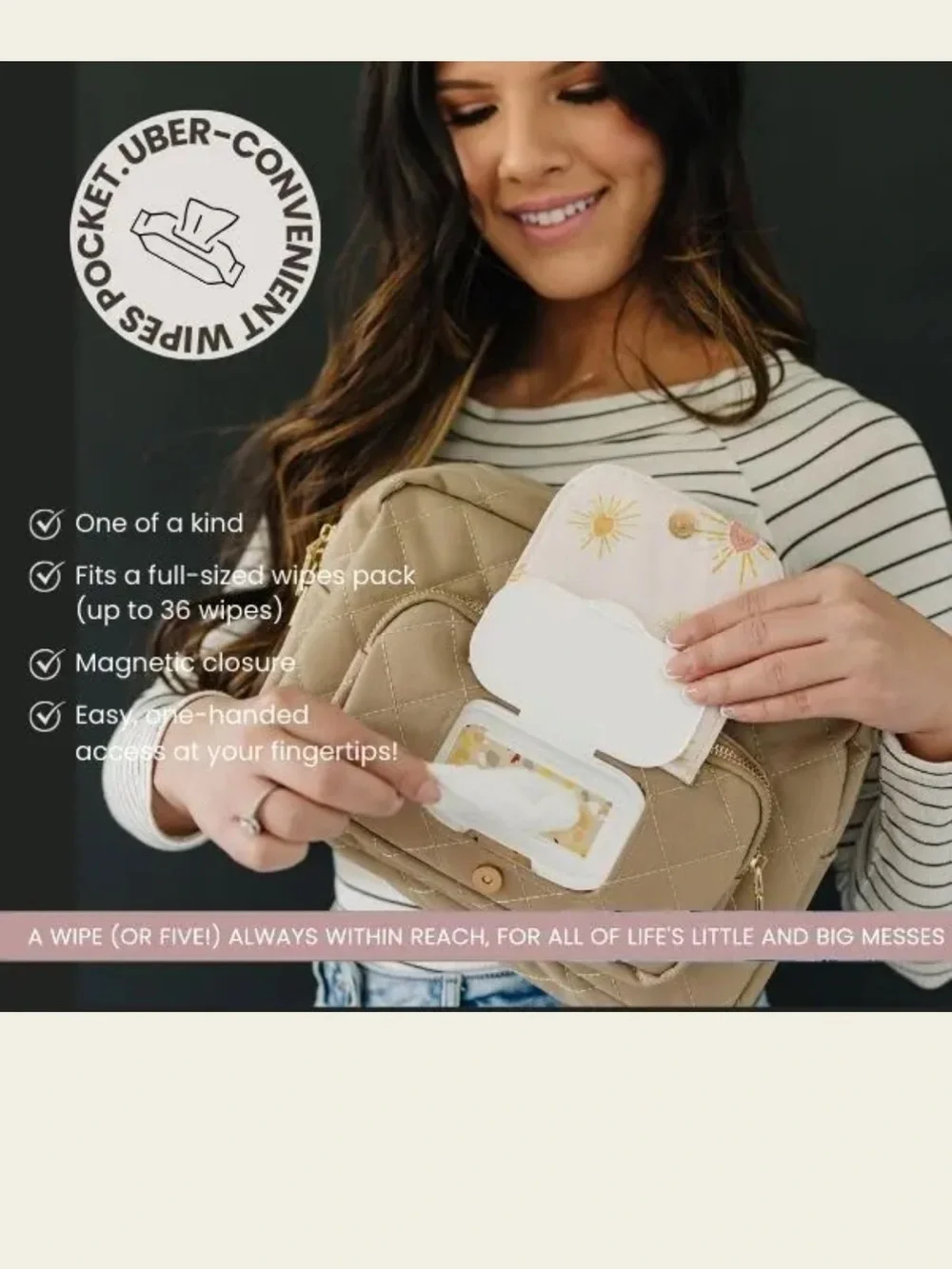Lion & Light The Jetsetter Mini Diaper Bag - Beige